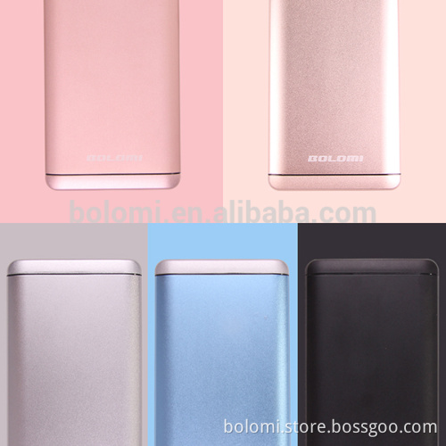 Aluminum emergency portable power bank charger 10000mah for mibile phone